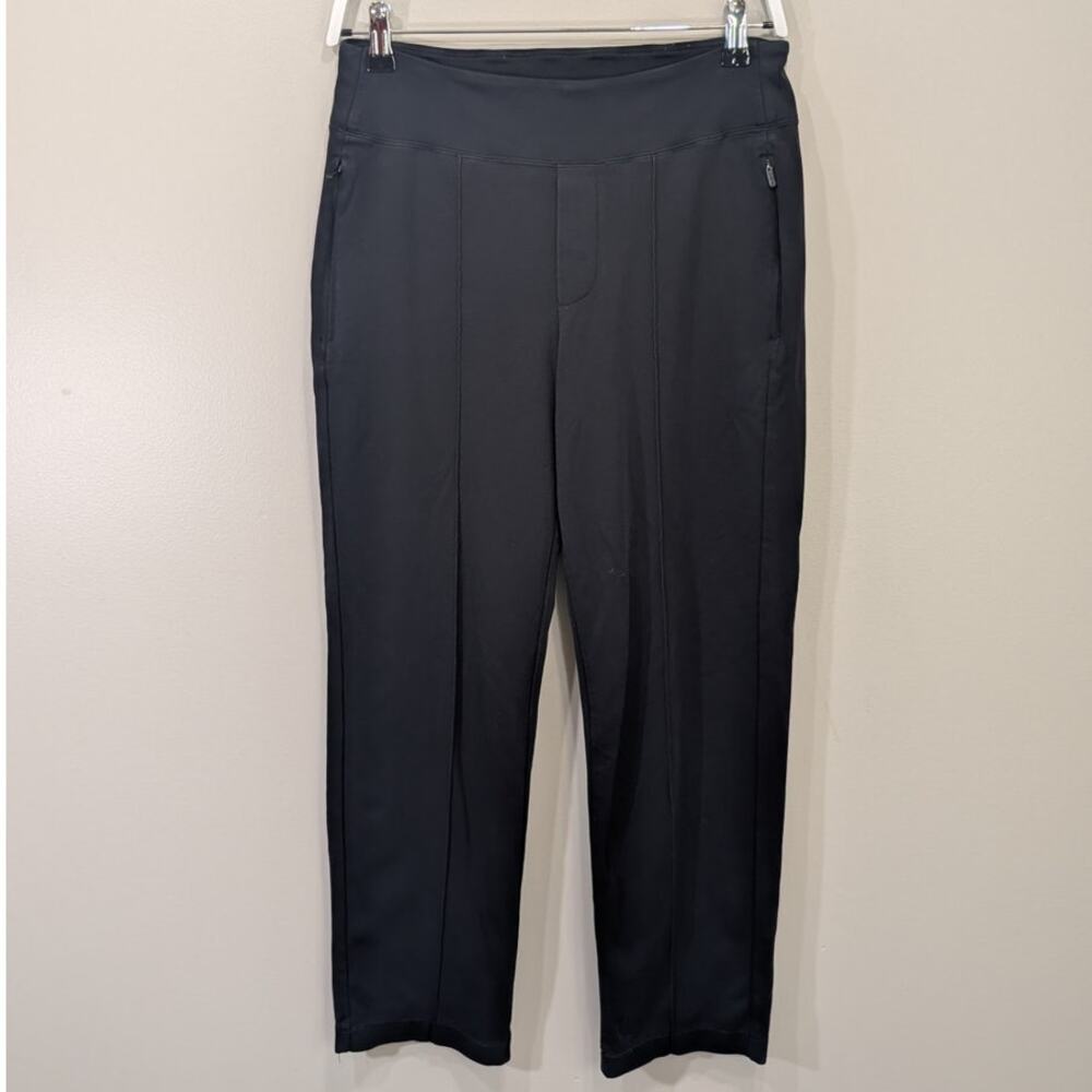 Athleta Endless High Rise Pant Black Pockets Work Athleisure Minimalist Size 4